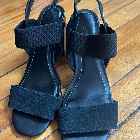 Bottero Heels Sandals Women's 10 Black - Picture 1 of 8